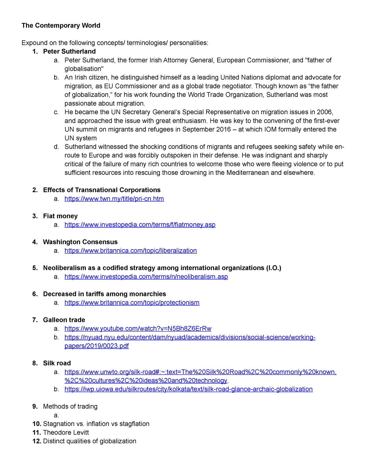 TCW Midterm Reviewer - Tcw - The Contemporary World Expound On The ...