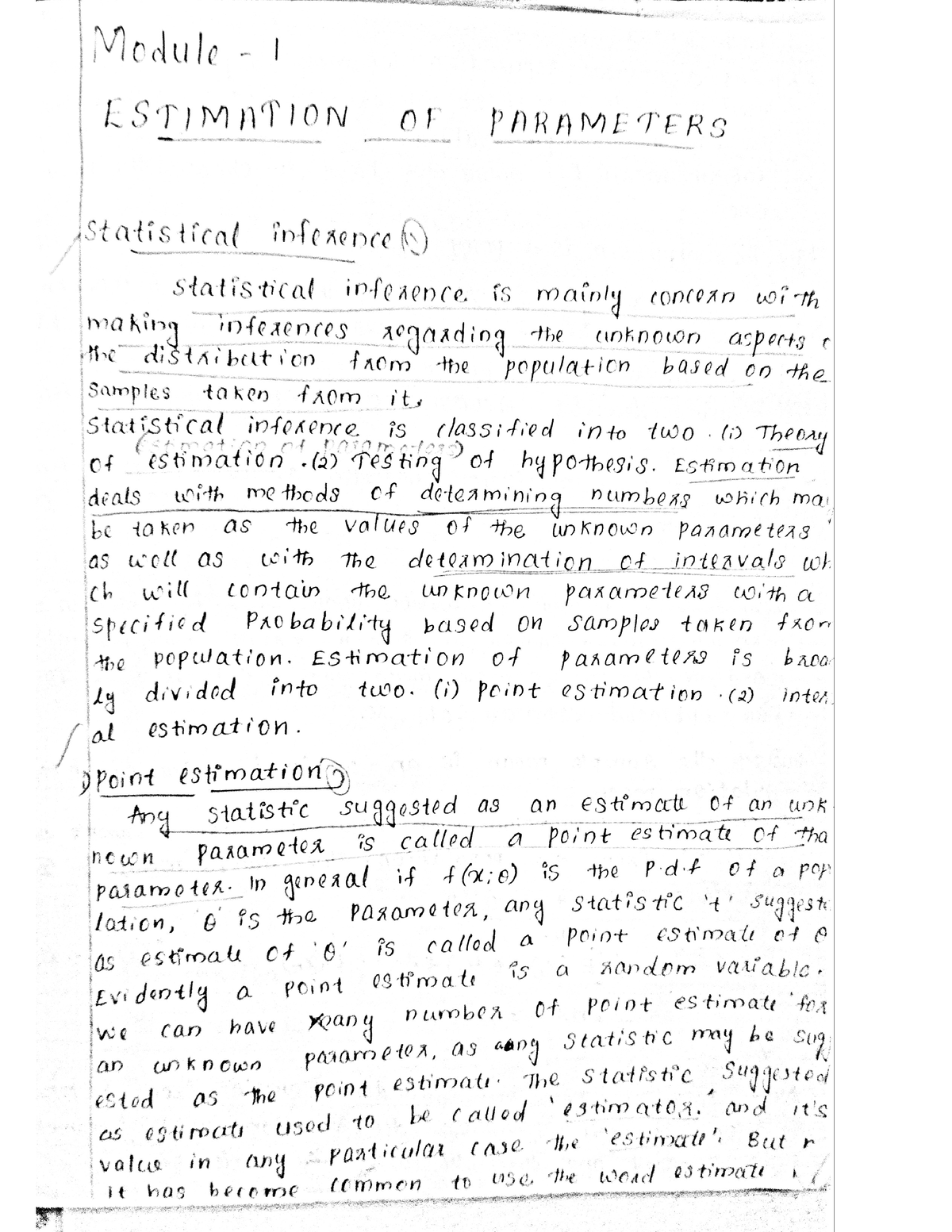 Studoc - Notes On Statistical Inference - Statistics 3 - Studocu