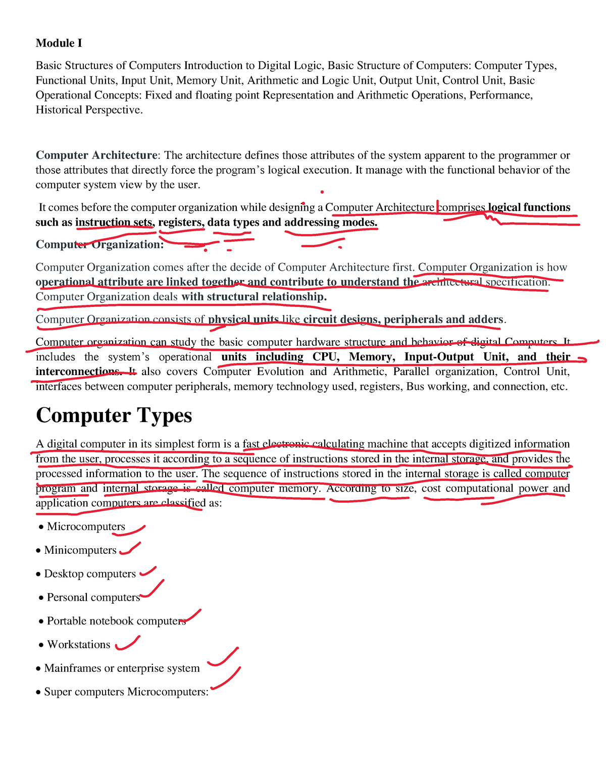 Module I - Module I Basic Structures Of Computers Introduction To ...