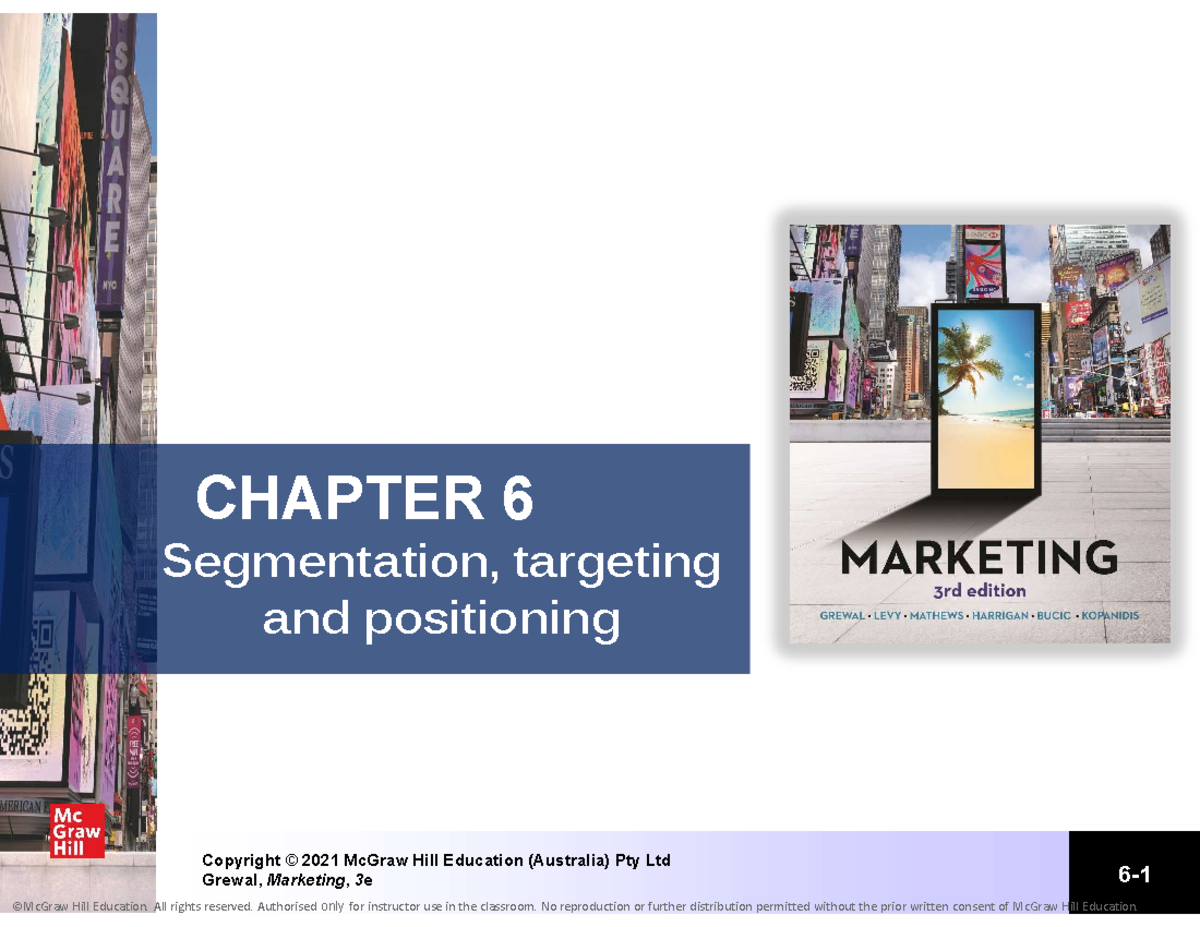 Segmentation, Targeting And Positioning-3 - 6- Copyright © 2021 McGraw ...