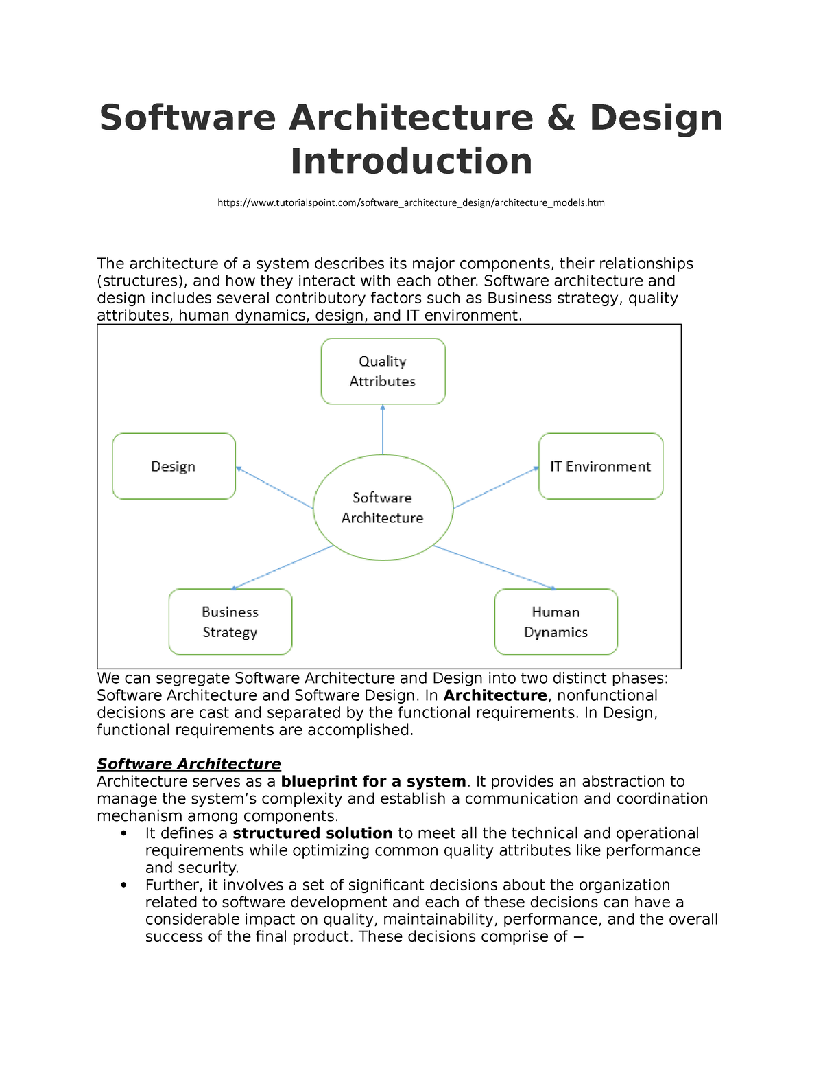 software-architecture-software-architecture-design-introduction