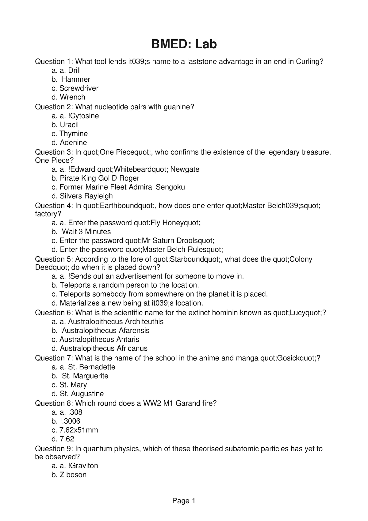 BMED270 Response 4 - BMED: Lab Question 1: What Tool Lends It039;s Name ...