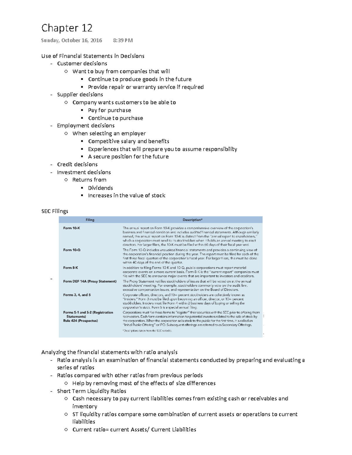 Chapter 12 - Summary Cornerstones of Financial Accounting - Warning: TT ...