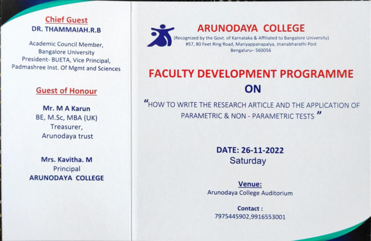 FDP Arunodaya college Management Principles of Management Studocu