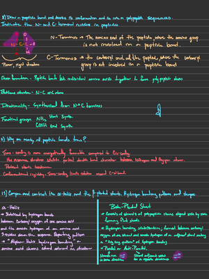 Bio Chem Ch2 notes - BCH3033 - 14) Describe the role and structure of ...