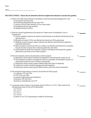 Practice test for bio 1010 - Exam Name ...