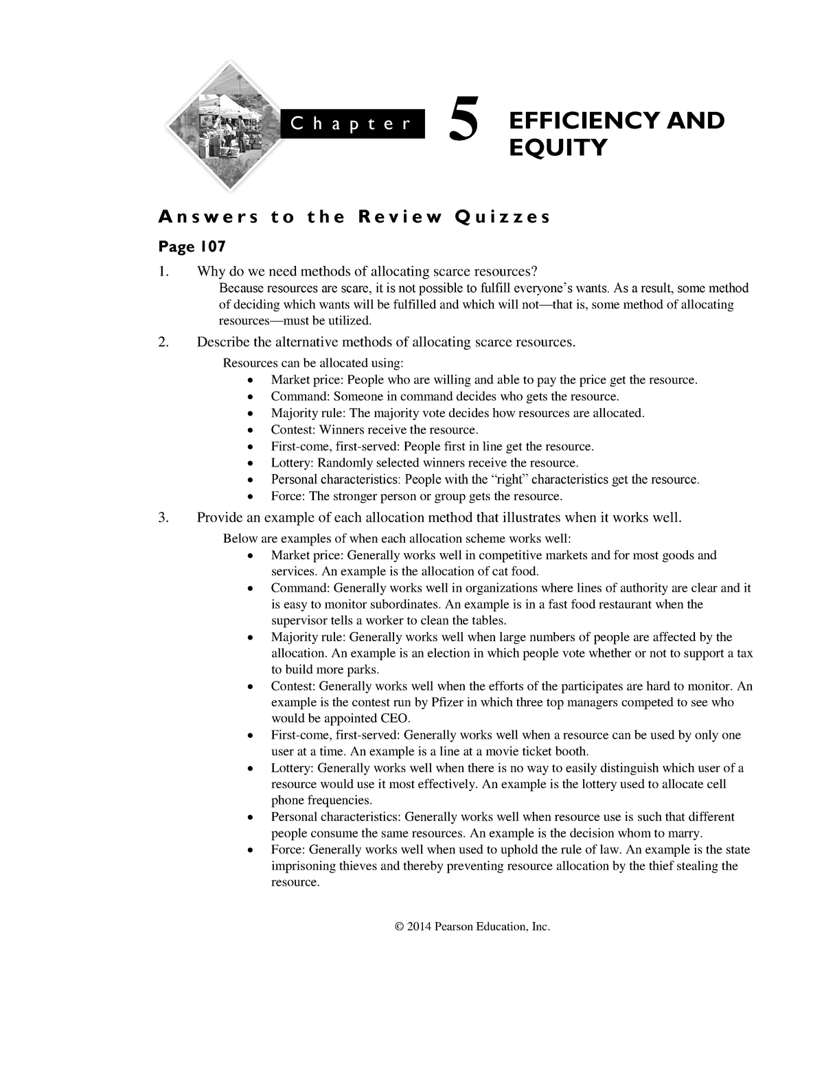 SOLUTION: Chapter 5 economic questions and answers topic efficiency and  equity - Studypool