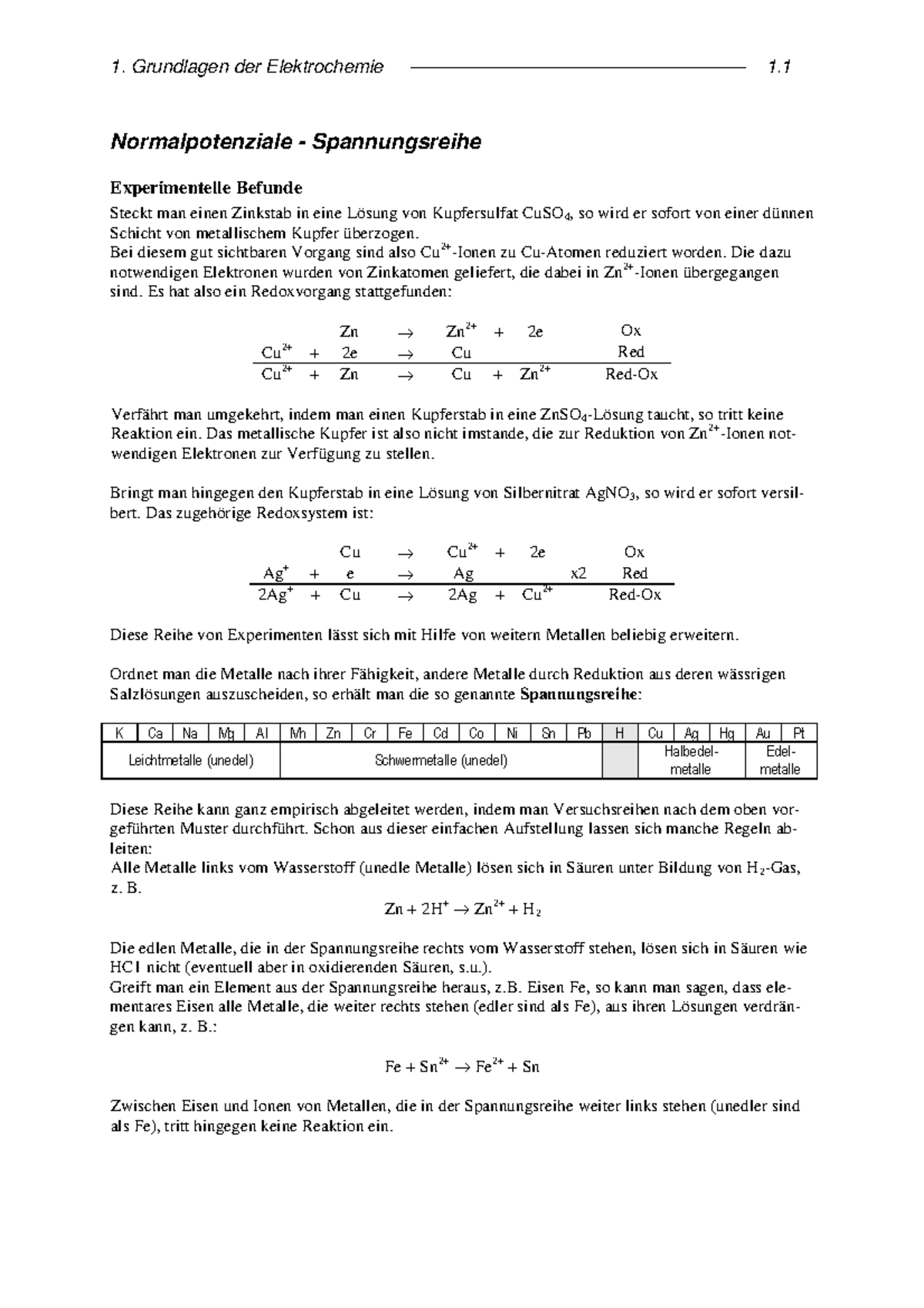 elektrochemie-grundlagen-normalpotenziale-spannungsreihe