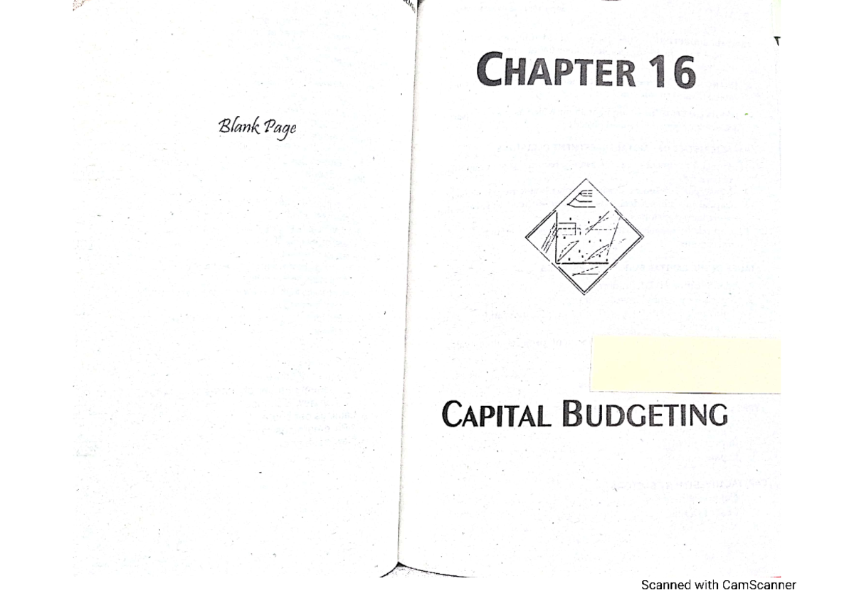 Copy Of Chap 16 1 Capital Budgeting Bs Accountancy Studocu
