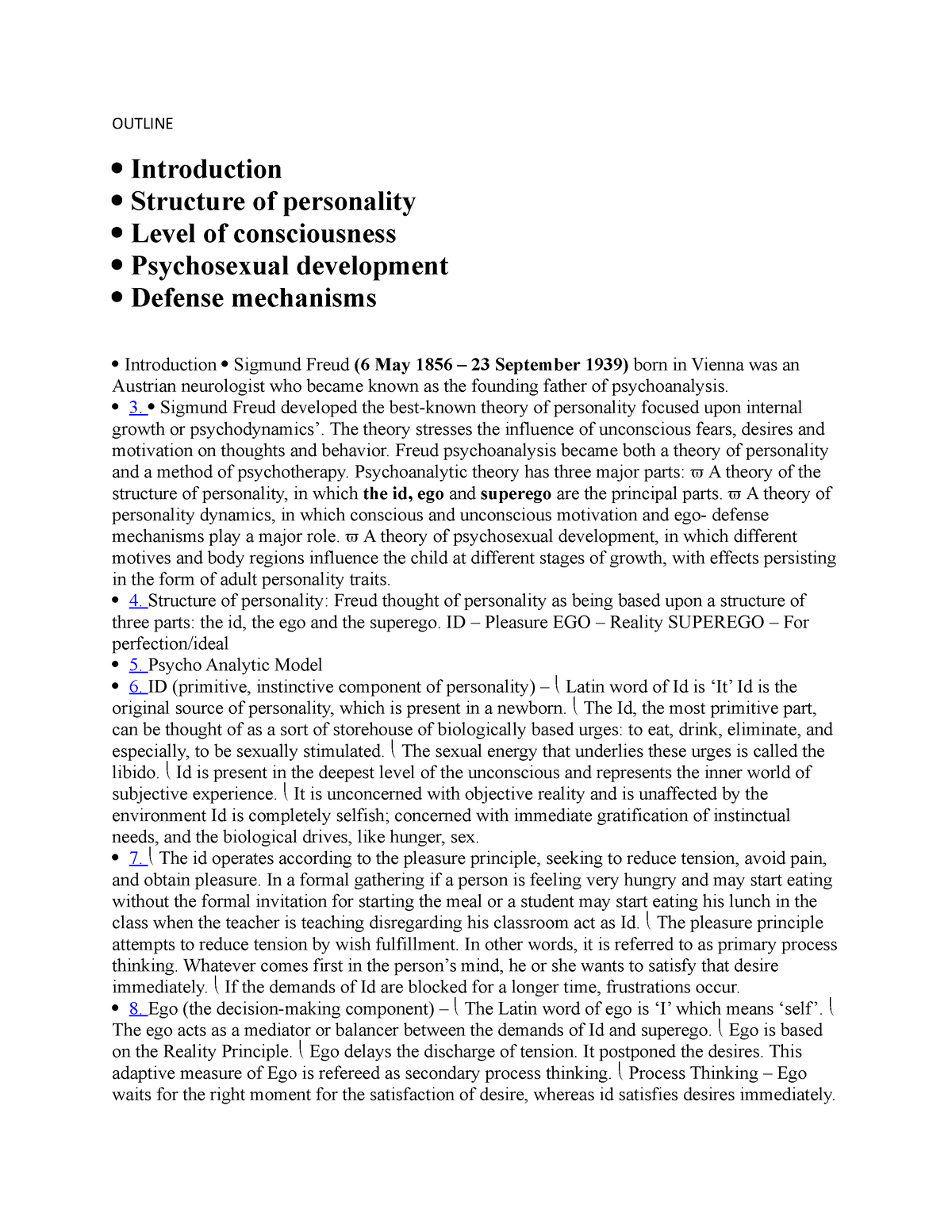 Psychoanalytic Theory OUTLINE Introduction Structure Of Personality   Thumb 1200 1553 