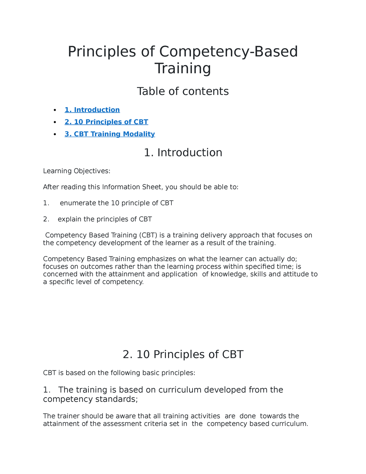 (1) Principle Of CBT - Rturtiftjd - Principles Of Competency-Based ...