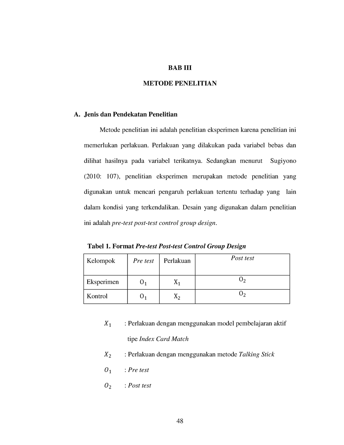 Penentuan Kelas Eksperimen Dan Kontrol 48 Bab Iii Metode Penelitian A Jenis Dan Pendekatan 4099