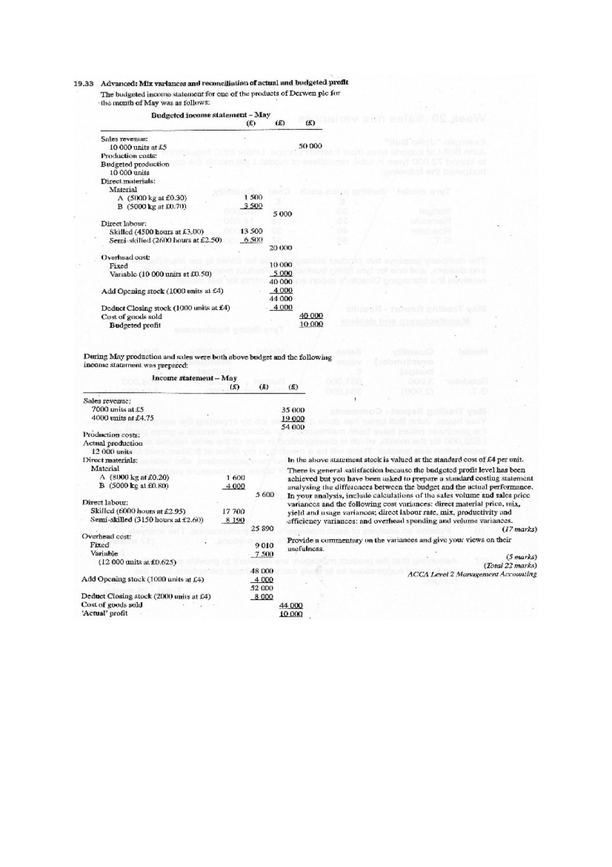 Advanced Management Accounting - Drury 19 - I Have Rewritten The ...