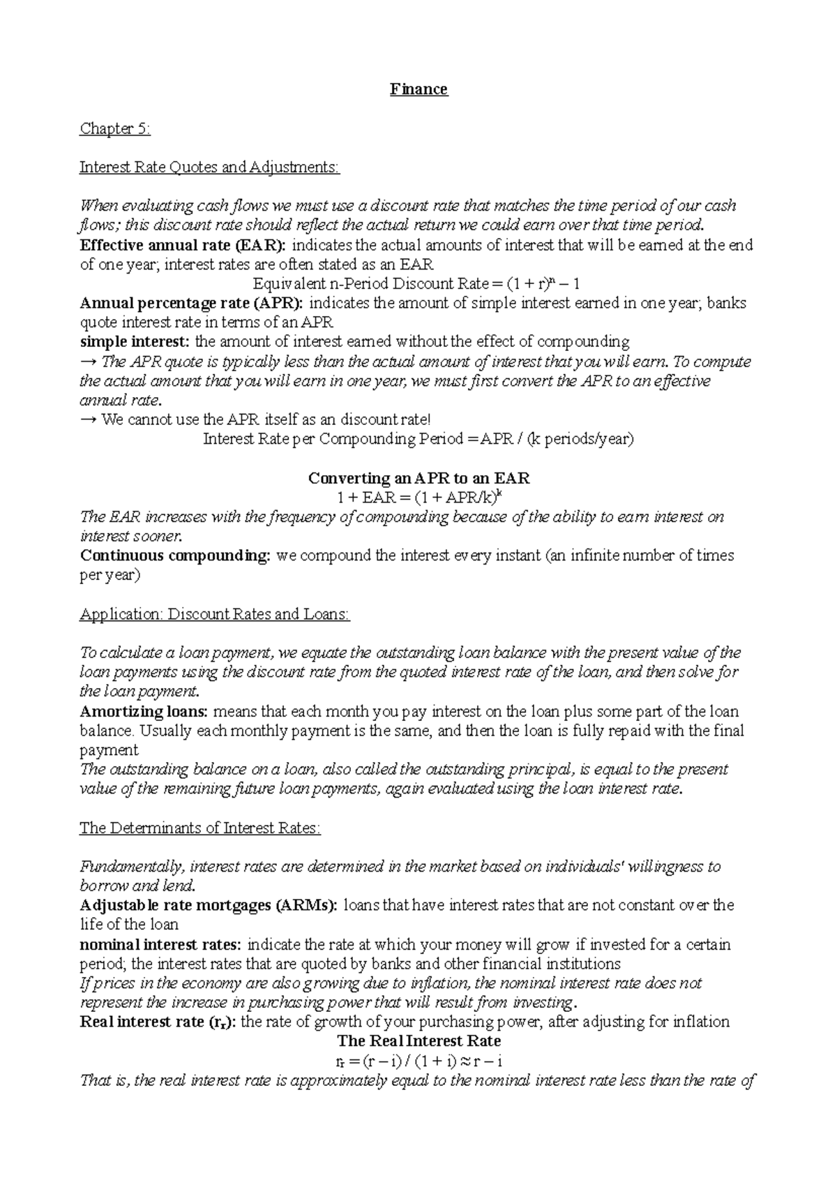 Finance Chapter 5 Finance Chapter 5 Interest Rate Quotes And finance-chapter-5-finance-chapter-5-interest-rate-quotes-and