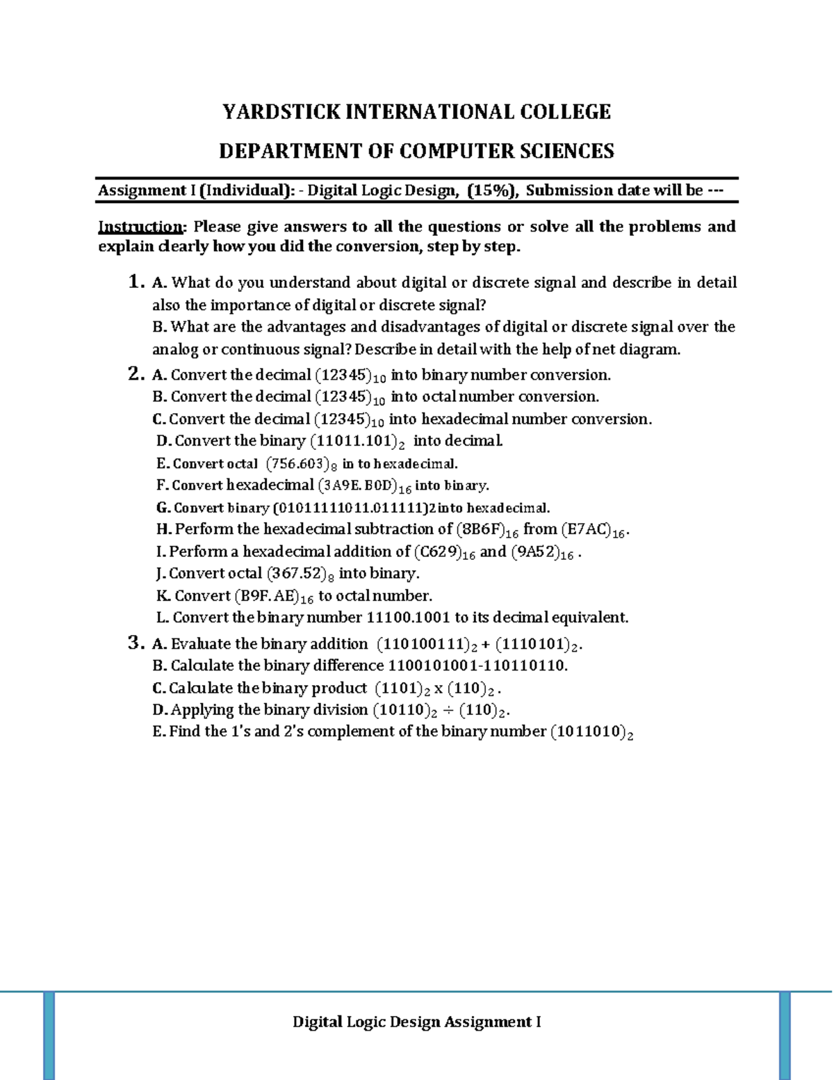 what is technical assignments