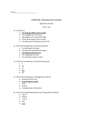 Practice Exam 2 Key to Study - Name:_________________________ CHEM 101 ...