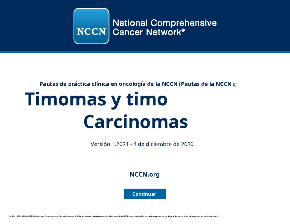 Thymic.en.es ghffhrr NCCN Pautas de práctica clínica en oncología