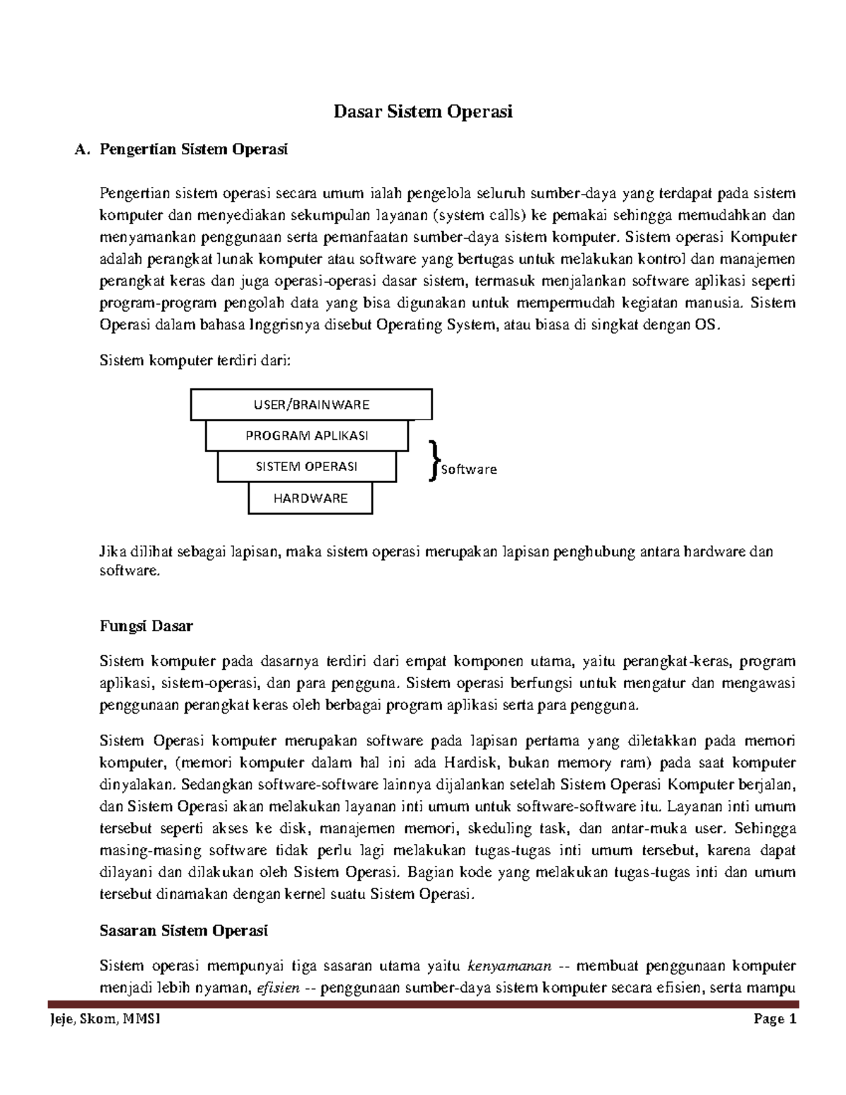 08. Konsep Dasar Sistem Operasi Dan Jenis Sistem Operasi - Dasar Sistem ...