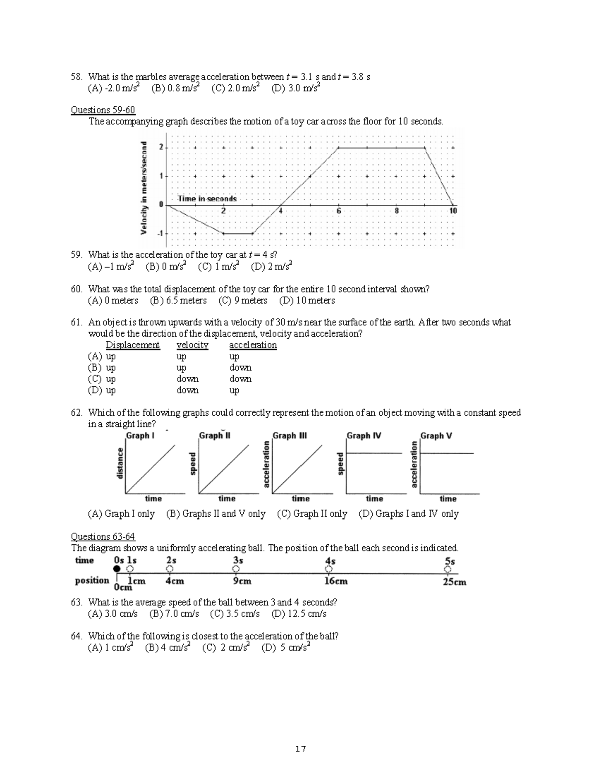 Workbook 1 FULL19 Workproblems for physics 1 What is the marbles