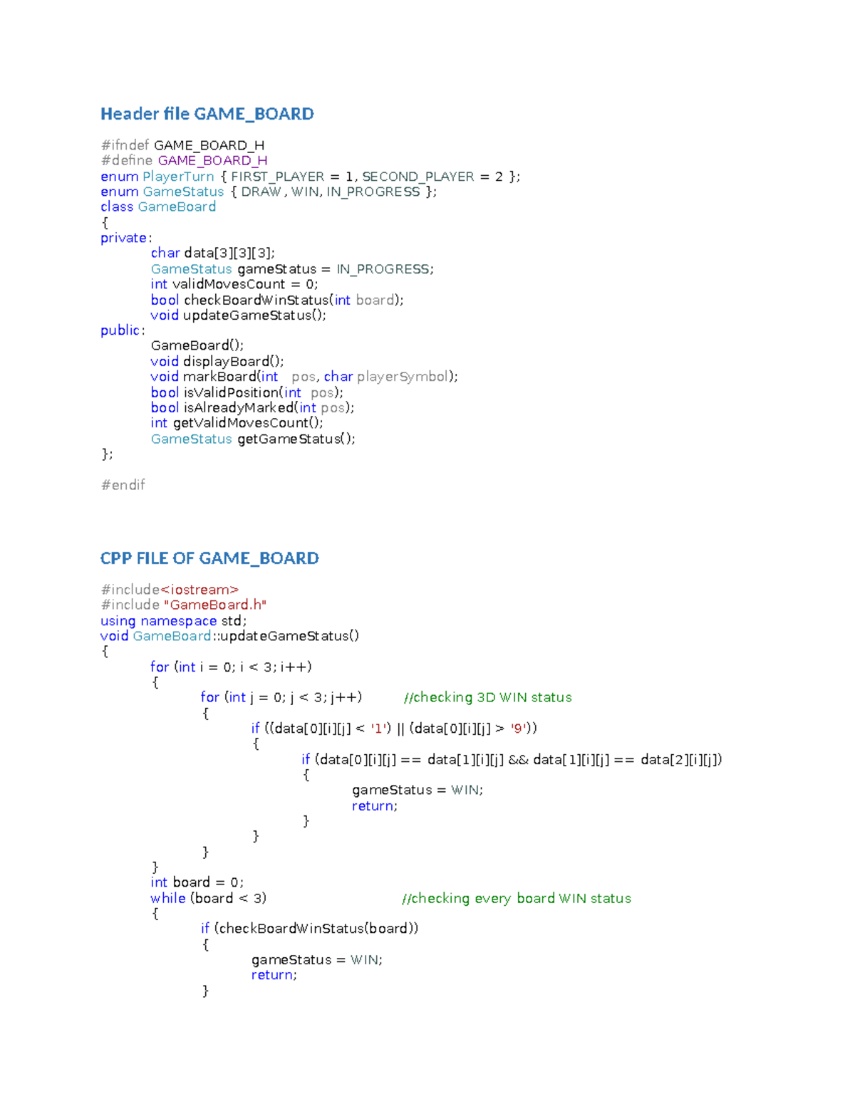 F23 LAB 3 good Header file GAME_BOARD ifndef GAME_BOARD_H define