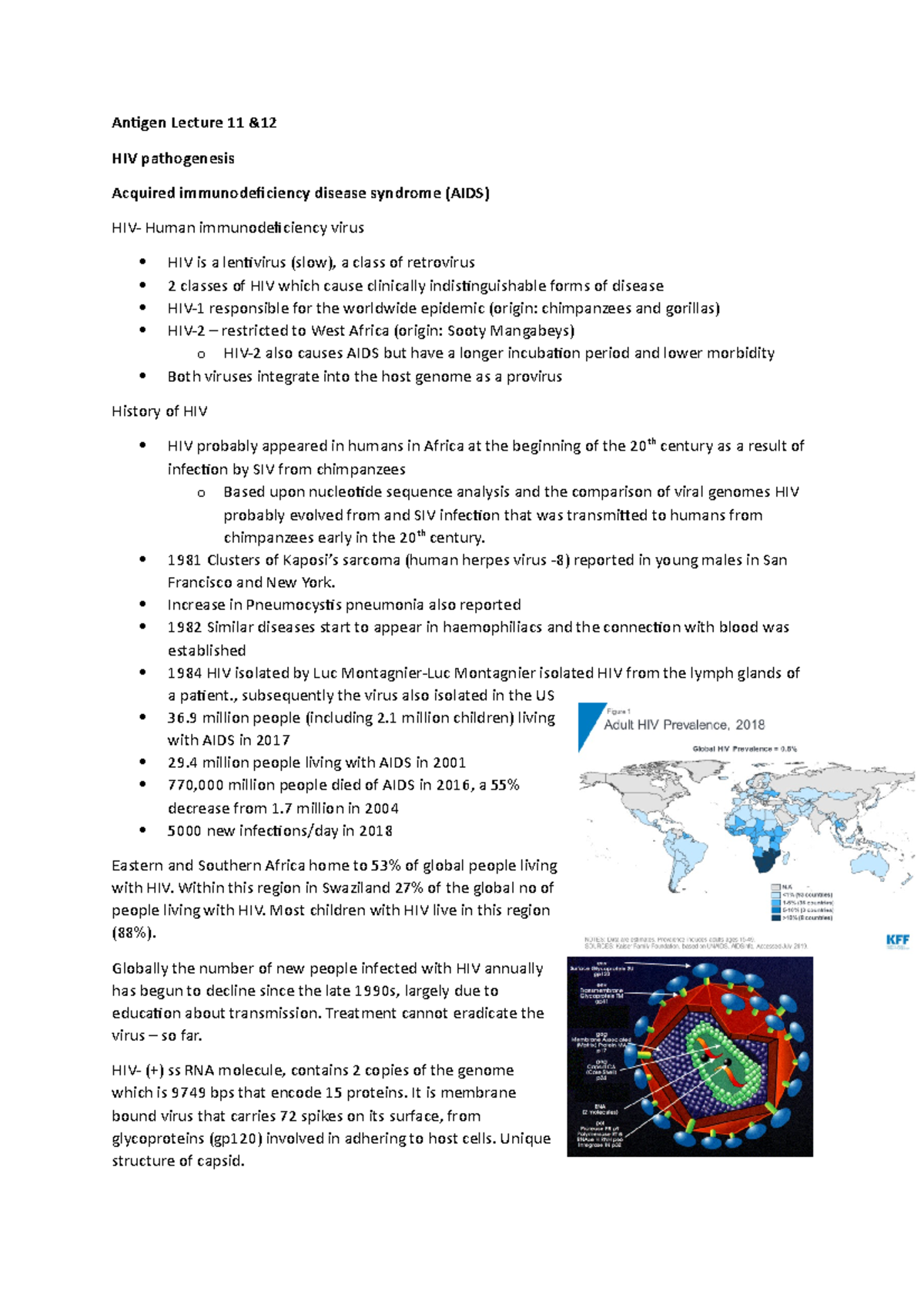Lecture 10-beyond - Antigen Lecture 11 & HIV pathogenesis Acquired ...