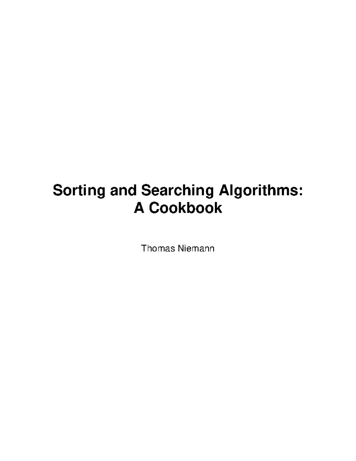 Sorting and Searching Algorithms - Descriptions are brief and intuitive ...