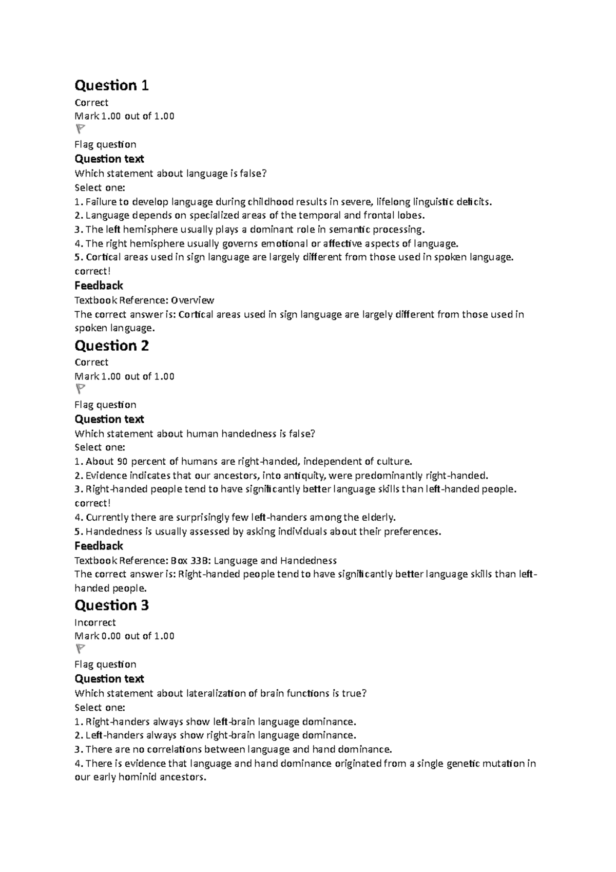 quiz questions ion channels - Question 1 Correct Mark 1 out of 1. Flag ...