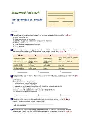 Test 2 - Rozdział 1. Środowisko Przyrodnicze Polski Cz. 2 (t. 7-14 ...