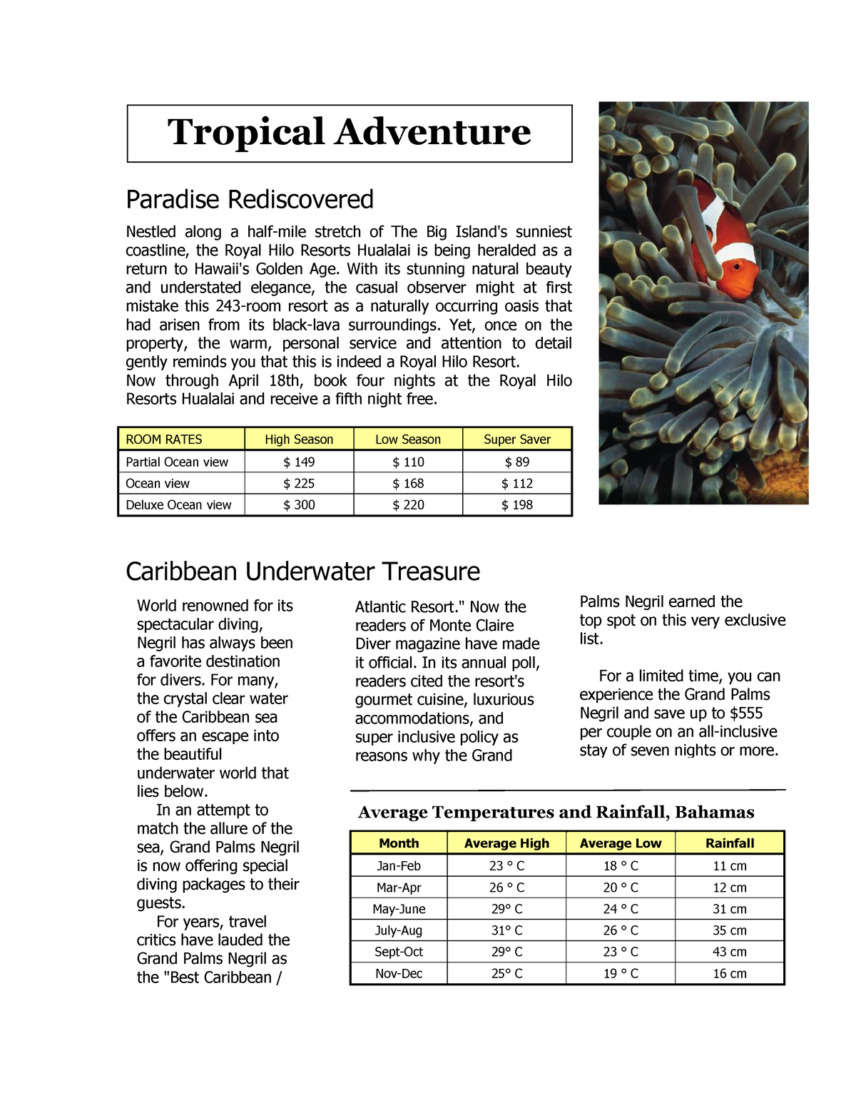 Sample Sheet None Paradise Rediscovered Nestled Along A Half Mile