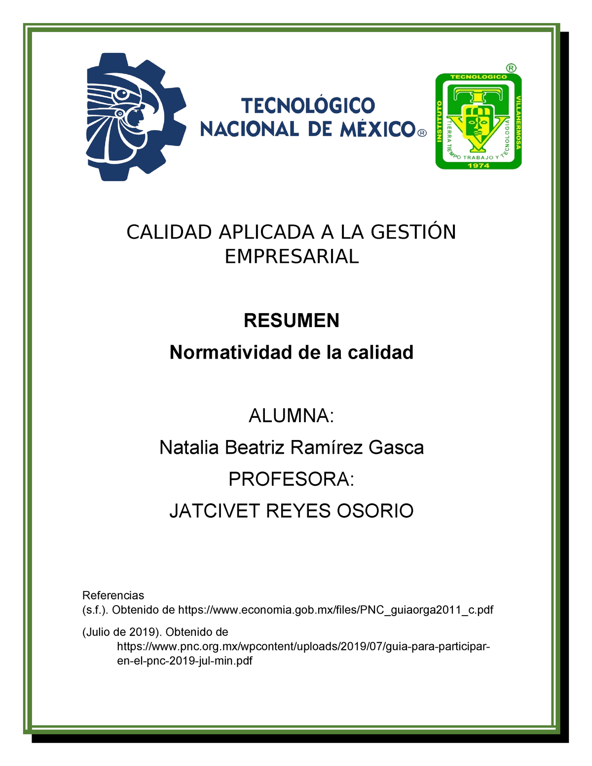 Calidad Aplicada A La Gestión Empresarial Calidad Aplicada A La GestiÓn Empresarial Resumen 9482