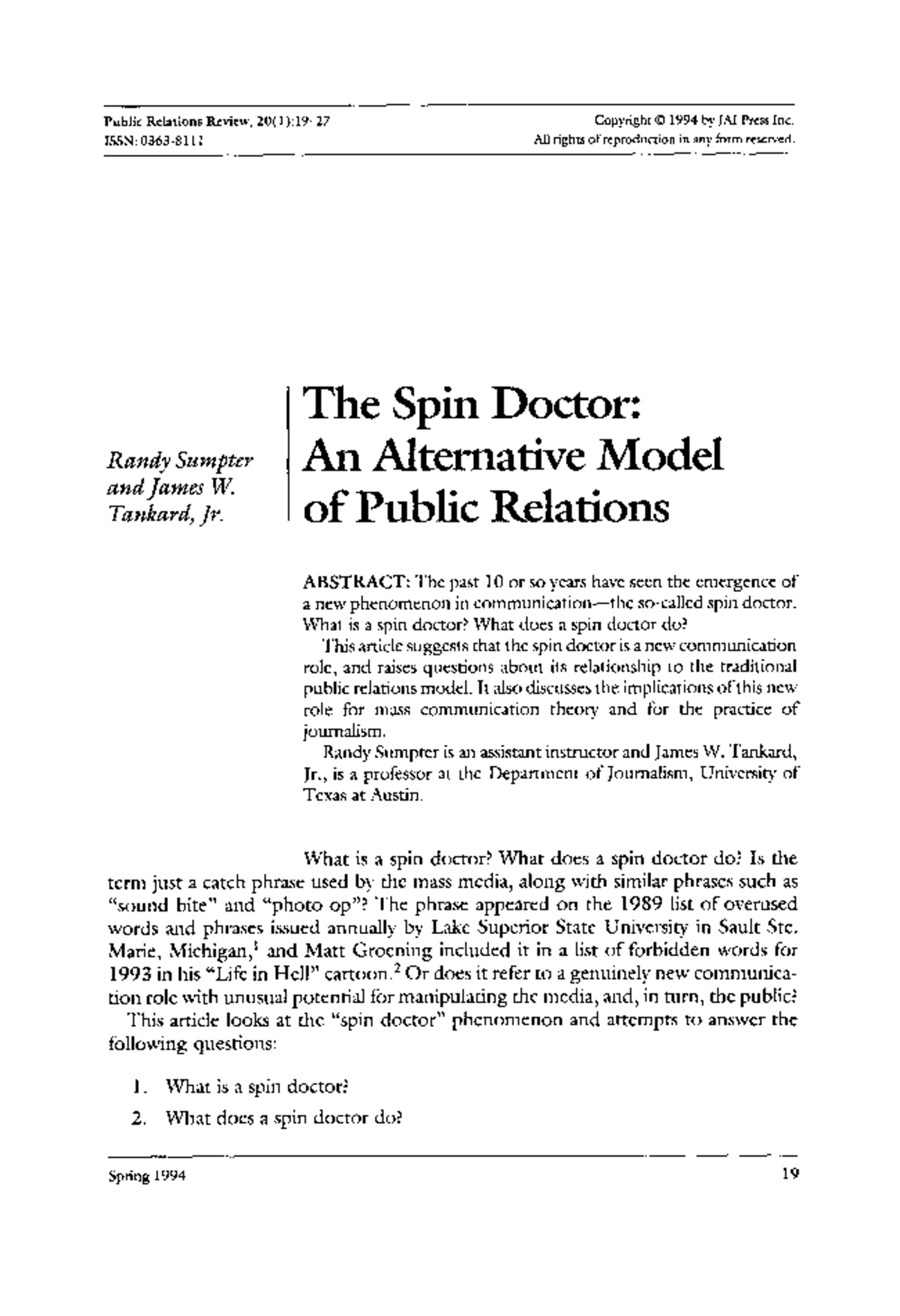 Spin doctors - please don’t mind i just want free trial - Public ...