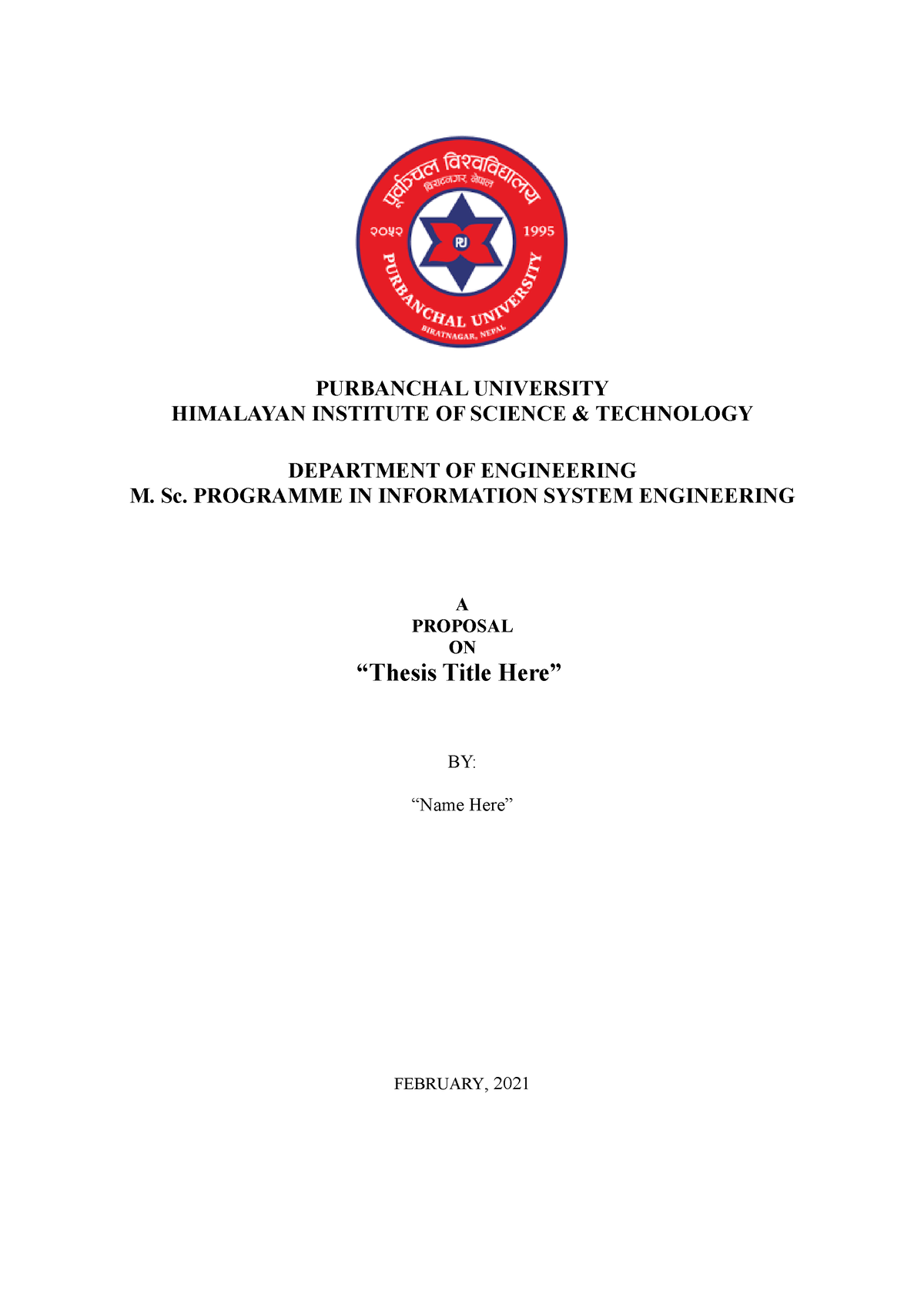 purbanchal university thesis format