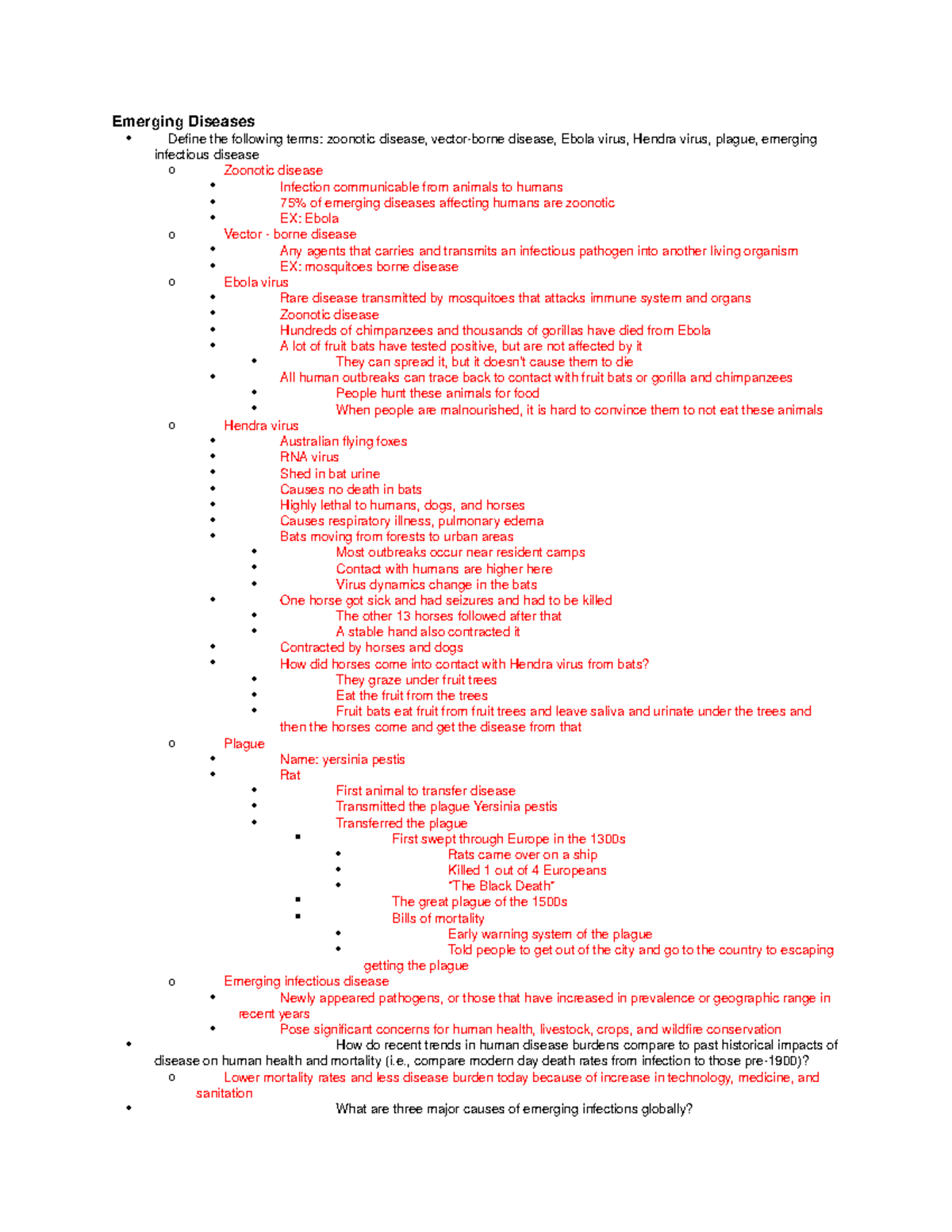 Test 2 study guide - Emerging Diseases Define the following terms ...