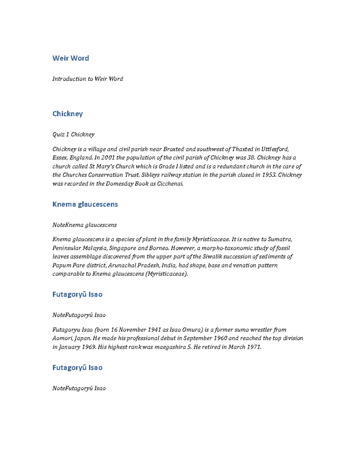 POLS157 LectureNote Weir Word Weir Word Introduction to Weir Word