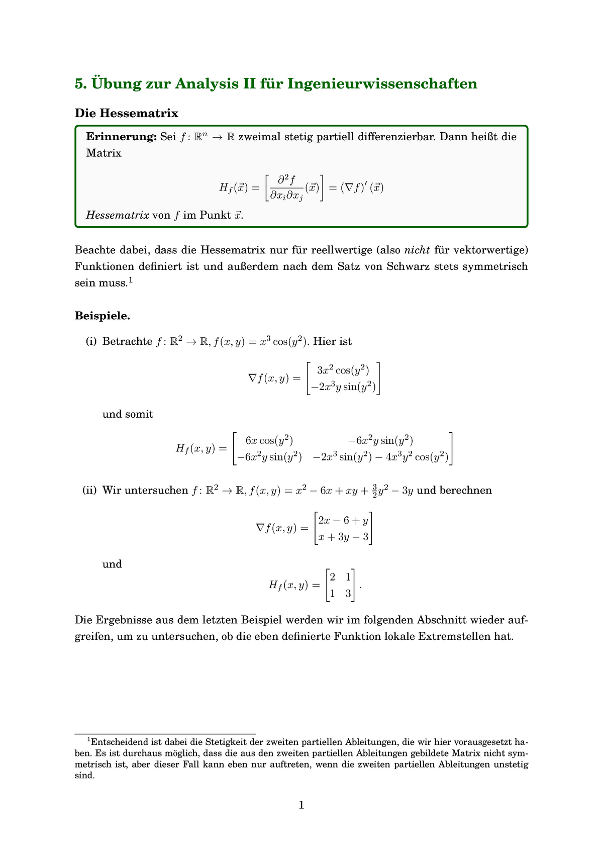 Analysis II Übung 5 Wintersemester 20/21 - 5 Zur Analysis II F ̈ Ur ...