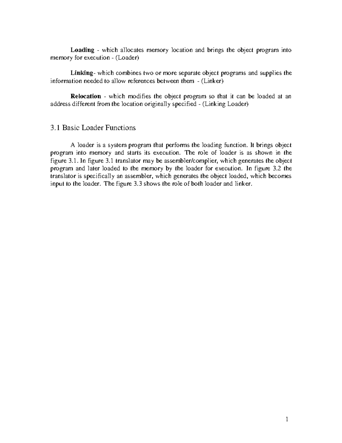 Loaders-and-linkers - Loading - which allocates memory location and ...
