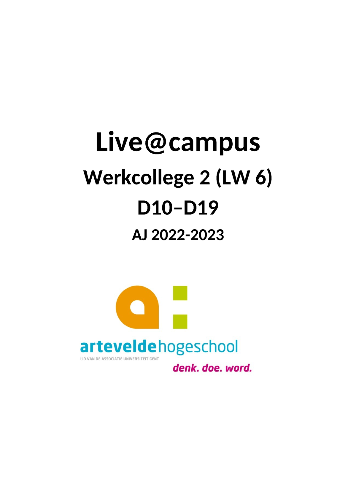 Werkcollege Lesweek 6 AJ22-23 Update D10-D19 Werkbundel Finaal KJ ...