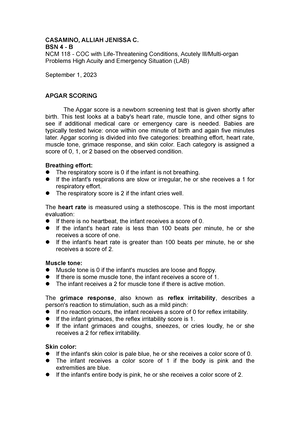 Newborn Assessment Guide and Recording - OSCE Checklist: Newborn Baby ...