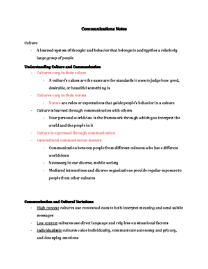 Communications Chapter 4 Notes - Communications Chapter 4 Notes The ...
