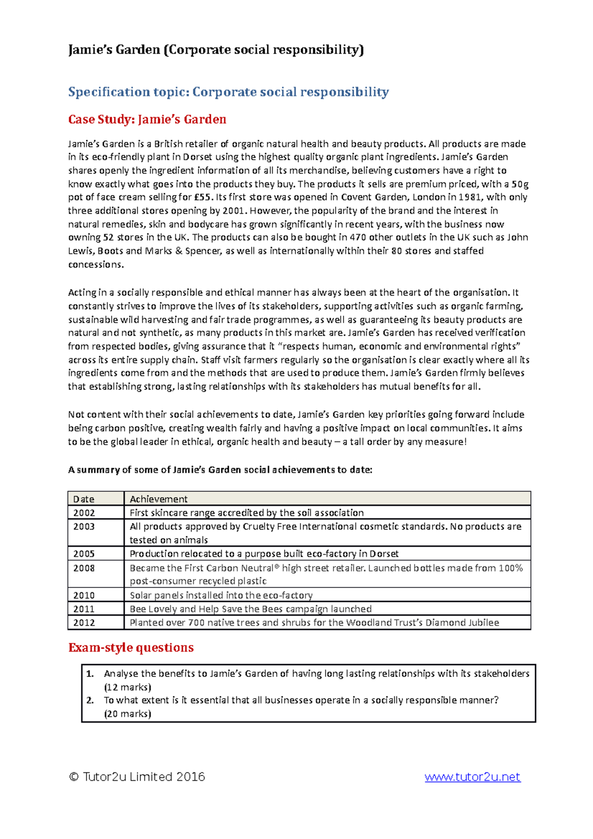 short case study on csr