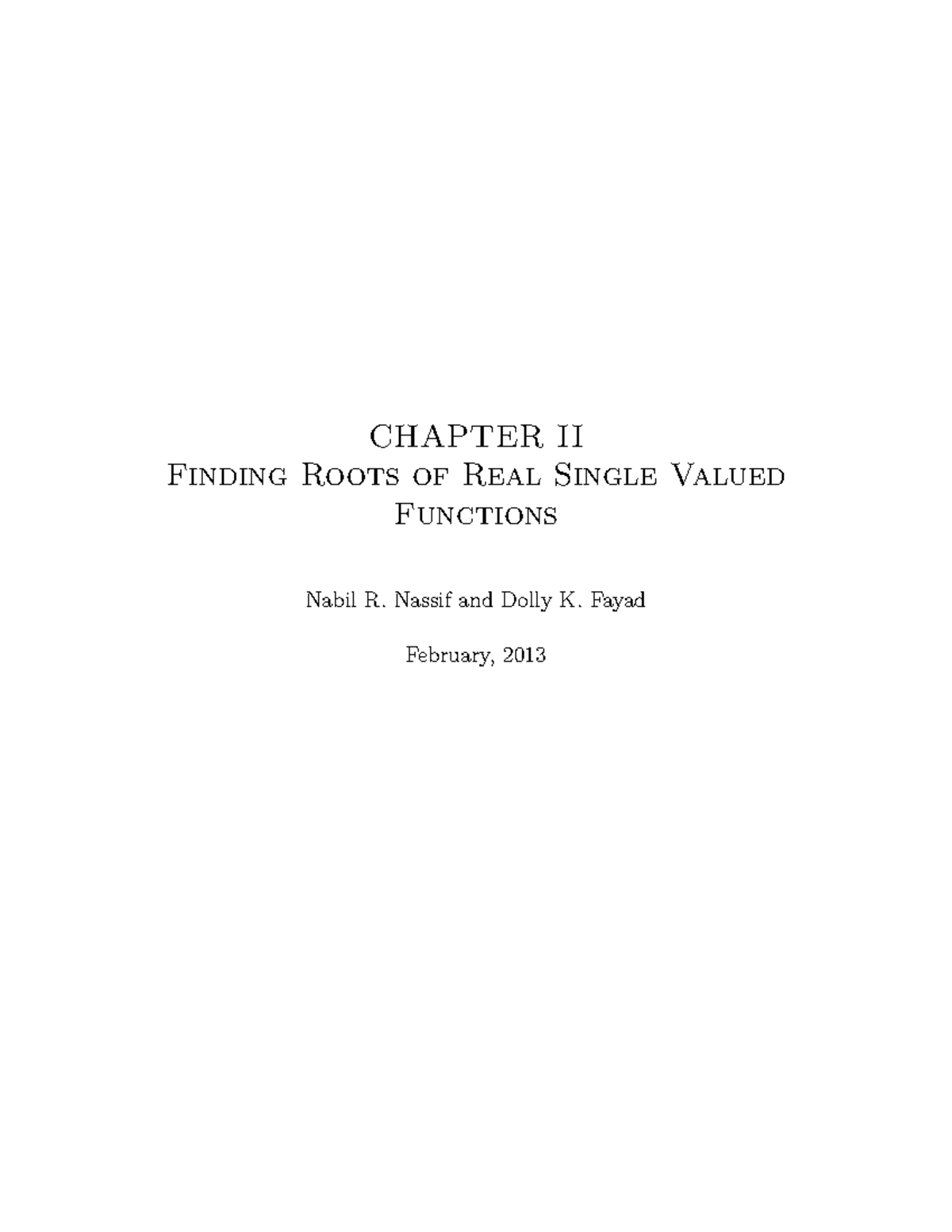 Chapter 2 - This is a very inmporant pdf - CHAPTER II Finding Roots of ...