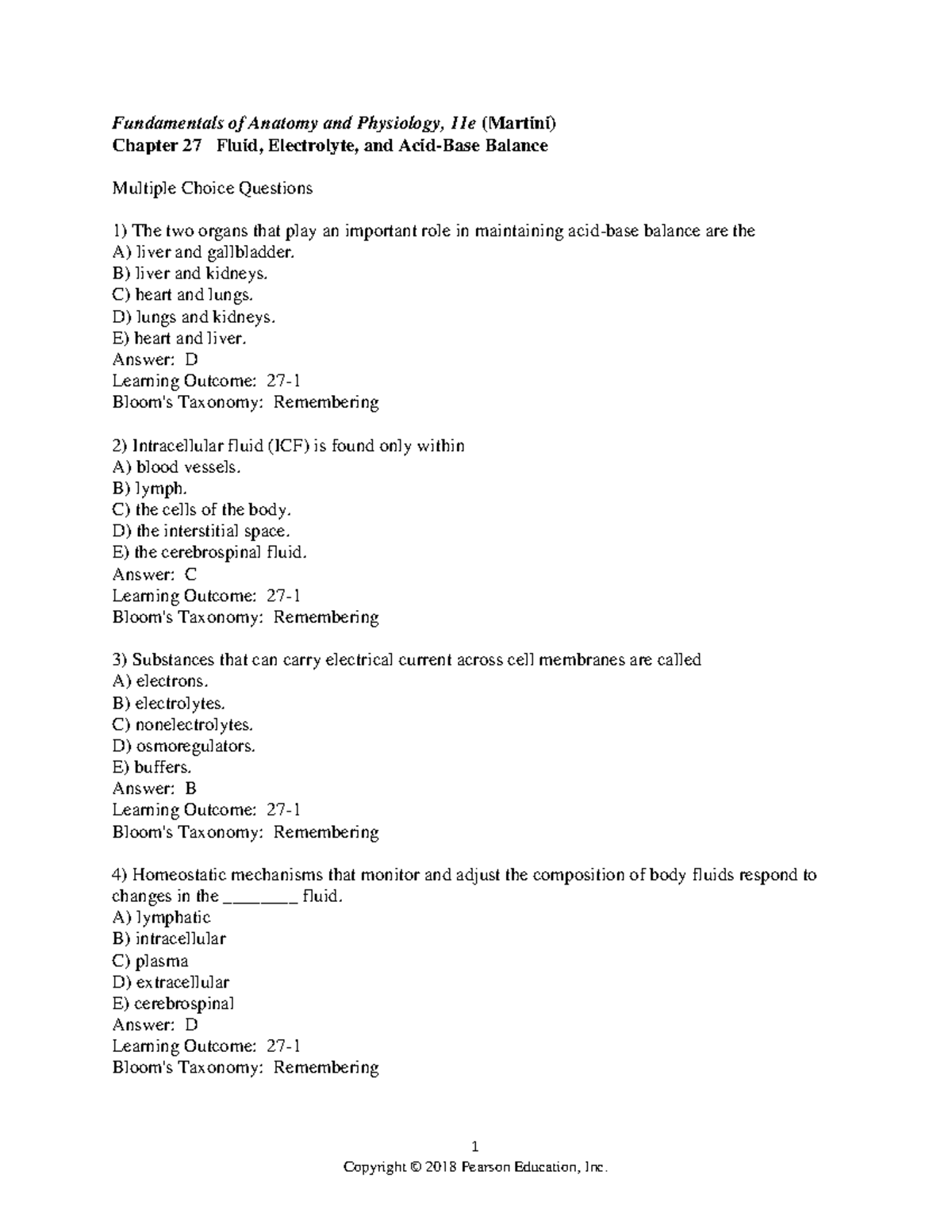 Chapter 27 - 2021 - 1 Fundamentals of Anatomy and Physiology, 11e ...