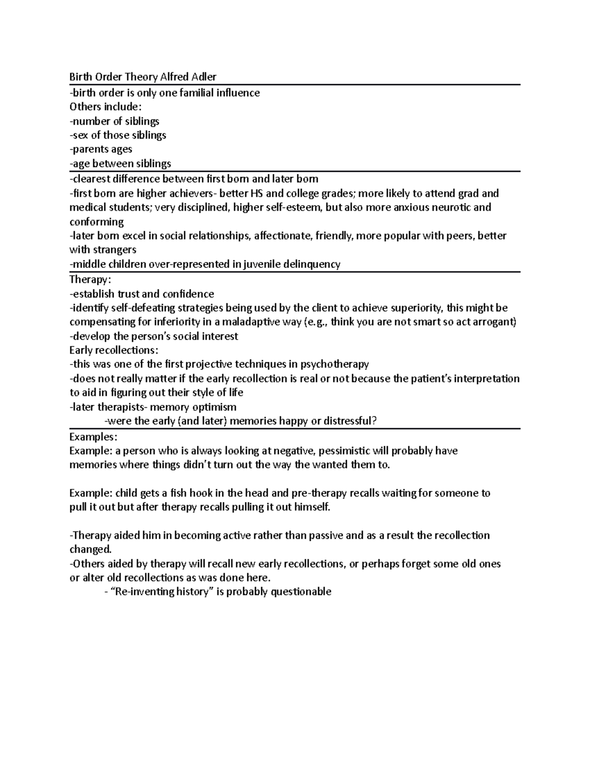 Birth Order Theory Alfred Adler - Birth Order Theory Alfred Adler ...