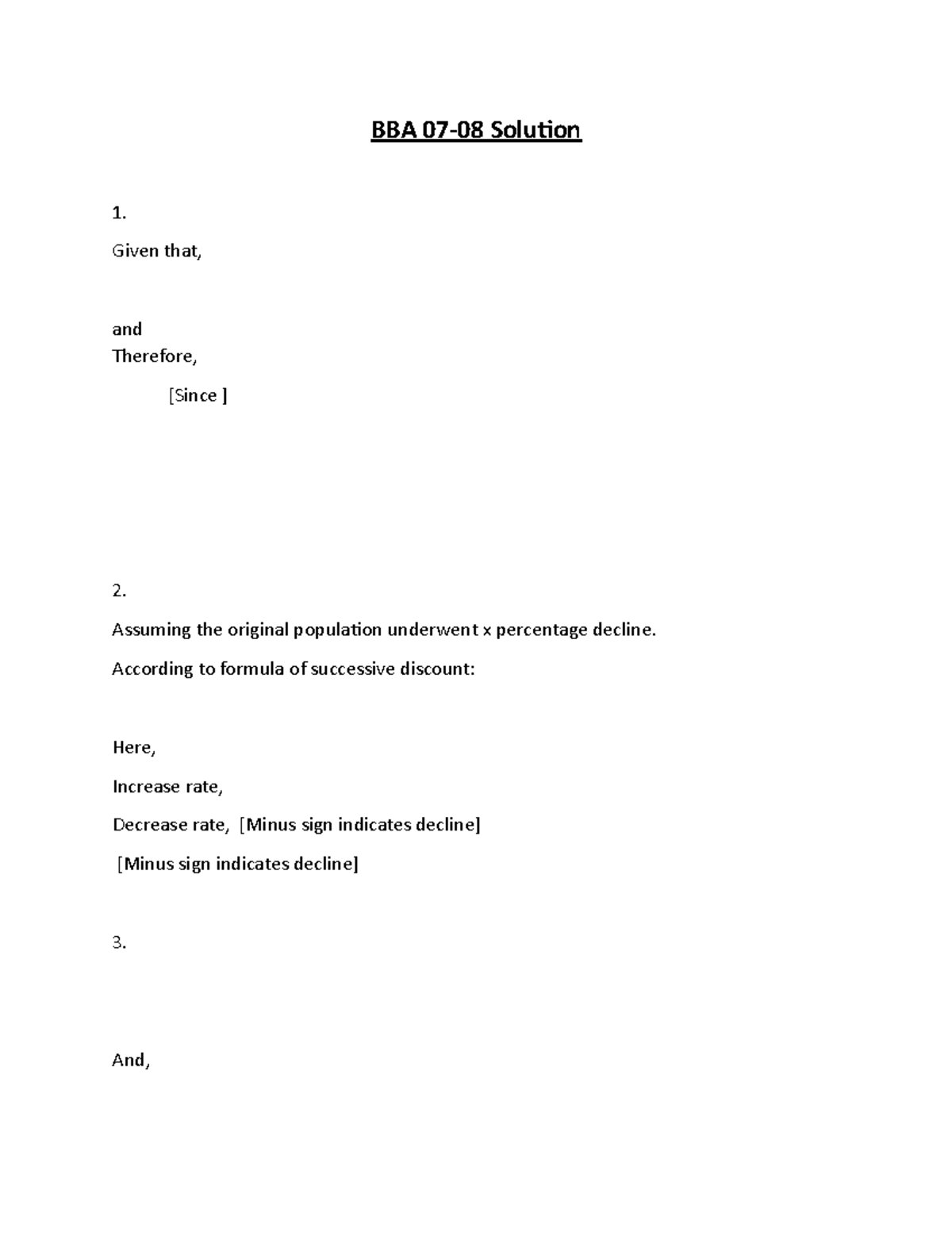 BBA 07-08 Solution - Hope this helps people - BBA 07-08 Solution 1 ...