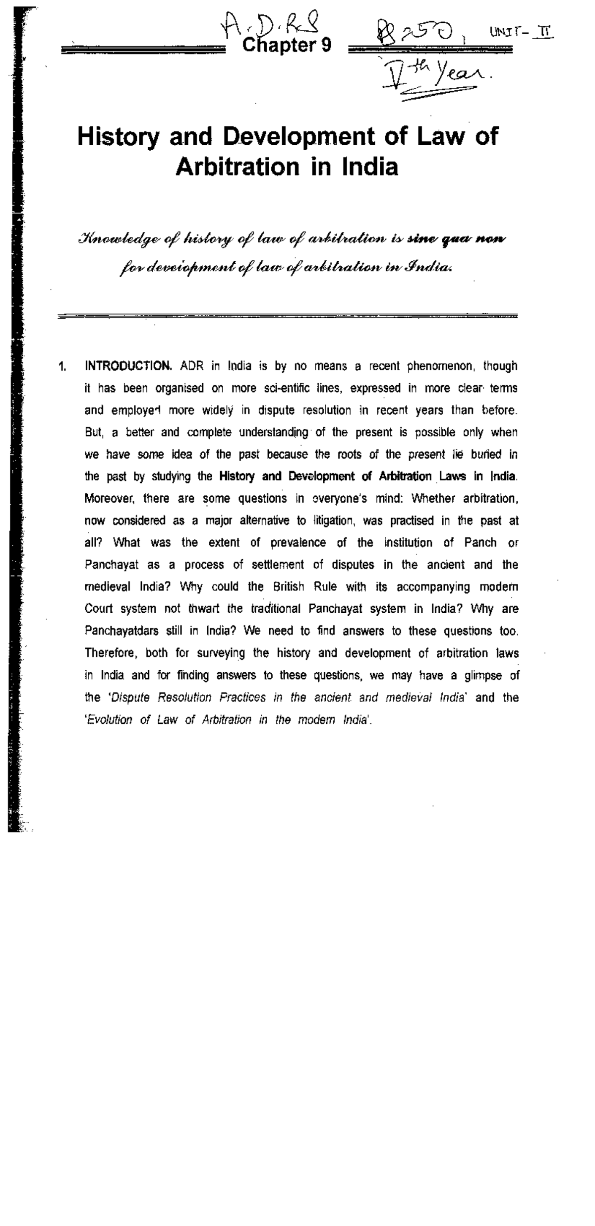 History Development of Arbitration Law in India - Mediation ...