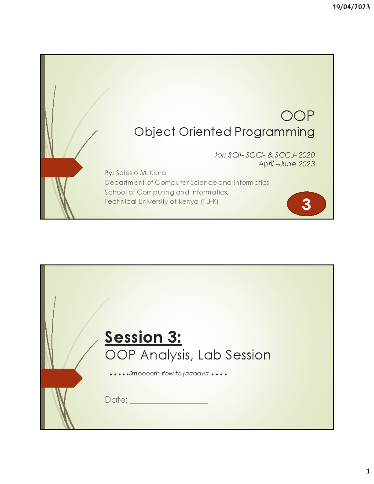 3 OOP Analysis getting started with Java - OOP Object Oriented ...