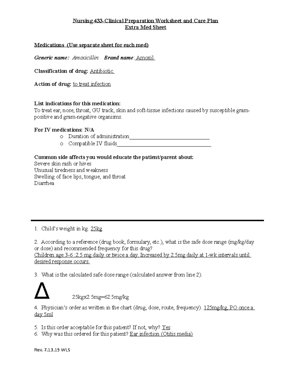 clinical preparation worksheet for nursing students