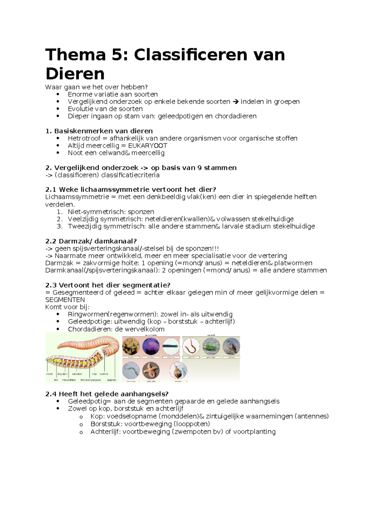 Thema 5; Classificeren van dieren - Thema 5: Classificeren van Dieren ...