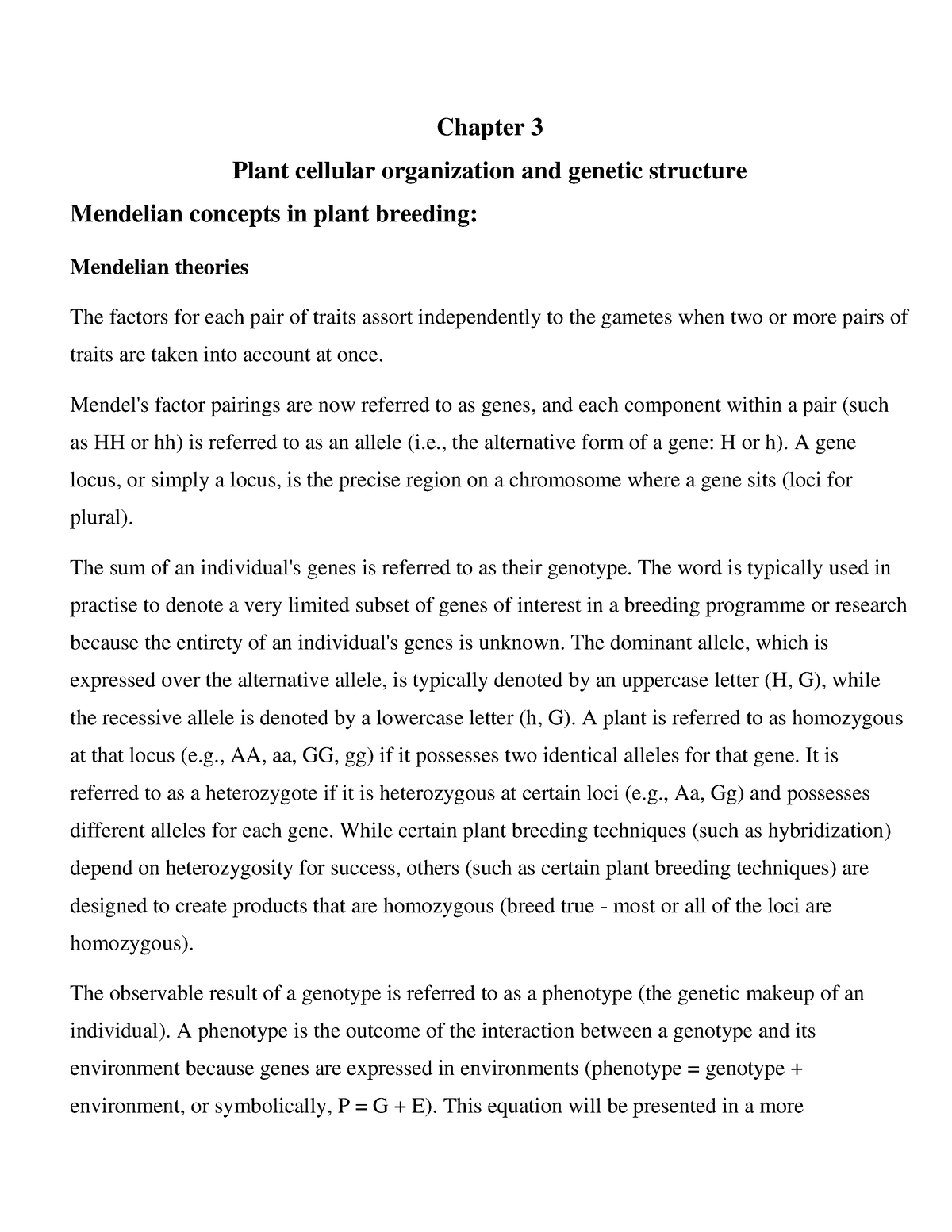 Principles Of Plant Genetics And Breeding 17 - Chapter 3 Plant Cellular ...