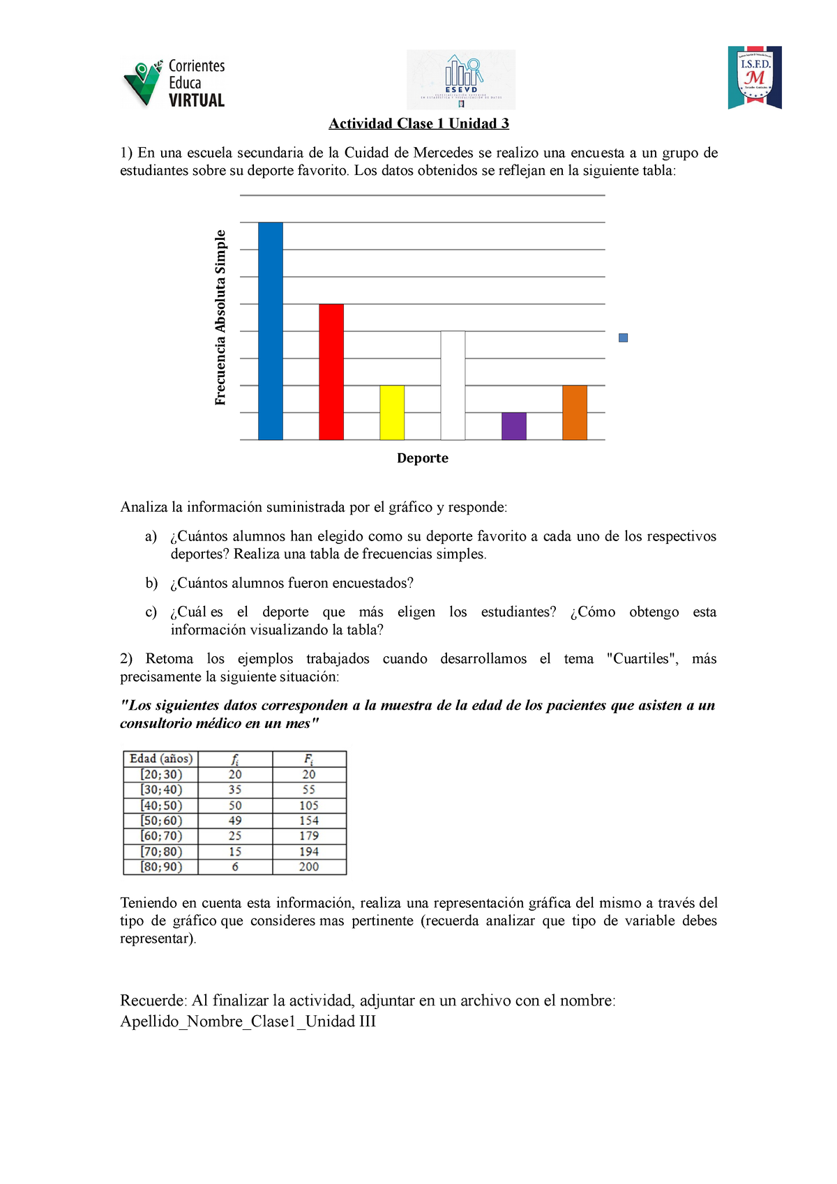 Actividad Clase 1 Unidad III 1 - Actividad Clase 1 Unidad 3 1) En Una ...